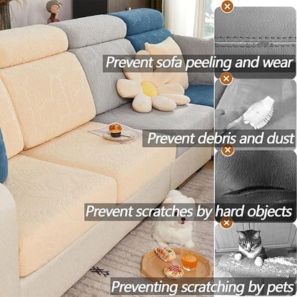 Soothing Home Sofa Covers, Sofa Hero Covers, Wear-Resistant Universal Couch Covers Washable Stretch Sectional Couch Cushion Covers (Yellow,Back Cover L)