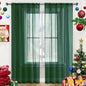 SpaceDresser Basic Rod Pocket Sheer Voile Window Curtain Panels White 1 Pair 2 Panels 60 Width 84 Inch Long for Kitchen Bedroom Children Living Room Yard(Foliage Green,60 W x 84 L)