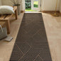Lahome Enfys Modern Geometric Runner Rug, 2x8 Washable Rug Runners for Hallways Non Slip, Black Outdoor Carpet with Rubber Backing, Farmhouse Non Shedding Kitchen Mats for Floor Entryway