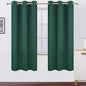 LEMOMO Dark Green Thermal Blackout Curtains/42 x 72 Inch/Set of 2 Panels Room Darkening Curtains for Bedroom