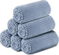 Buryeah 6 Pcs Flannel Throw Blanket Bulk 50 x 60 in Sleepover Blanket Outdoor Wedding Throw Lightweight, Oeko-tex Standard 100 Certified for Sofa Homeless Gifts (Dusty Blue)
