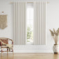Guken 63 Inch Long Boho Blackout Curtains 100% Black Out Linen Curtain 2 Panels Set, Thermal Insulated Country Window Drapes for Living Room Bedroom Room Darkening Back Tab Rod Pocket, 52x63