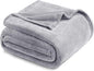 Exclusivo Mezcla Fleece Blanket Cal King Size for Bed, Super Soft and Warm, All Season, Cozy, Plush, Lightweight, 120x120 Inches, Light Grey