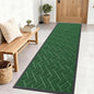 OLANLY Front Door Mat Indoor Outdoor Entrance, Waterproof All-Season, All-Weather Doormat, Sturdy Natural Rubber, Low Profile, Easy Clean Patio Porch Entryway Mat, Herringbone Brick (Green, 71x23)