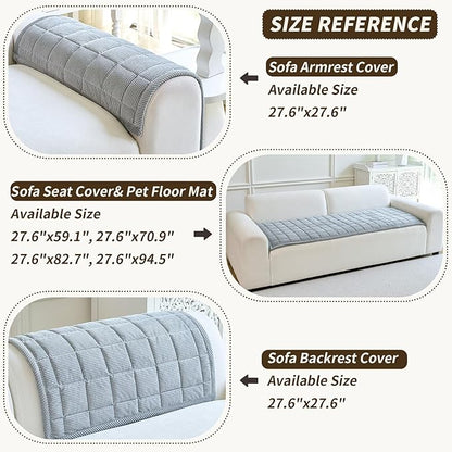 Couch Covers for Dogs Washable, Non Slip Couch Covers for Loveseat Sofa Pet Friendly, Soft Fuzzy Sofa Covers for Pet, Dog Couch Cover Furniture Protector(1PC,Light Grey,27.6"x27.6")