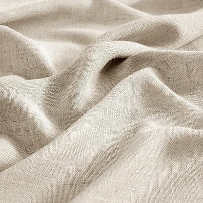 MIULEE Beige Linen Curtains 84 Inch Length 2 Panels for Bedroom Living Room, Soft Linen Textured Window Drapes Semi Sheer Light Filtering Back Tab Rod Pocket Farmhouse Modern Burlap Look Decor