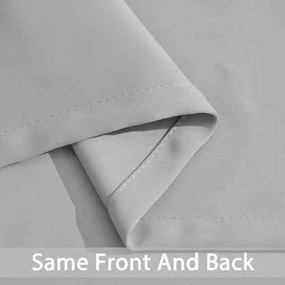 Yakamok Soft and Smooth Blackout Curtains for Bedroom - Grommet Thermal Insulated Room Darkening Curtains for Living Room, Set of 2 Panels (42 x 72Inch, Light Grey)