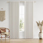Guken 90 Inch Long Boho 100% Blackout Linen Curtains for Living Room Back Tab Rod Pocket Room Darkening Thermal Insulated Drapes for Bedroom Black Out Window Curtain 2 Panels, 52x90