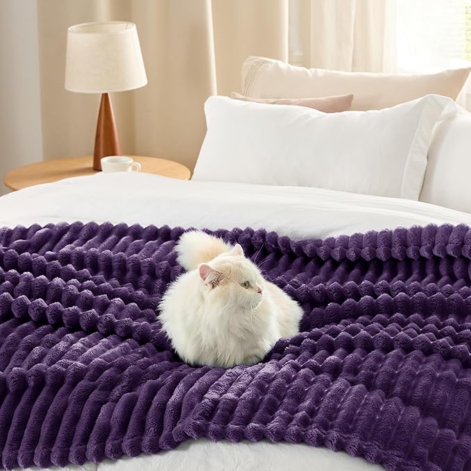 Bedsure GentleSoft Purple Full Blanket for Bed - Cozy Soft Blankets for Women, Cute Large Throws for Girls, 84x90 Inches