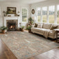Washable Rugs 8x10 Area Rugs for Living Room,Bedroom,Dining Room-Large Ultra Soft Faux Wool Retro Carpet,Non Slip&Non-Shedding Low Pile Vintage Print Rug for Home Office Dorm Playroom-Terracotta