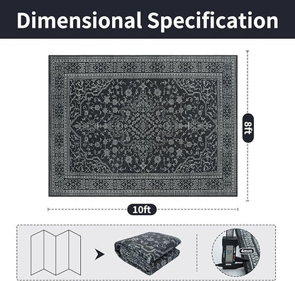 Washable Rugs 8x10 Area Rugs for Living Room,Bedroom,Dining Room- Soft Low Pile Stain-Resistant Carpet with Non-Slip Rubber Backing,Large Vintage Area Rug for Farmhouse Nursery Home Office Decor