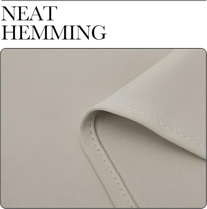 NICETOWN Natural Room Darkening Curtains 90" Long for Boho Farmhouse Home Decoration, Window Treatment Total Privacy Drape Panels for Bedroom Guest Room (55" Wide, Set of 2)