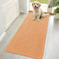OLANLY Dog Door Mat for Muddy Paws 70x35, Absorbs Moisture and Dirt, Absorbent Non-Slip Washable Doormat, Quick Dry Chenille Mud Mat for Dogs, Entry Indoor Entryway Carpet for Inside Floor, Orange