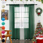 youleyar Solid Sheer Rod Pocket Curtain Voile Draperies 2 Panels White Beige Black Grey Coffee 60 Inch Width 63 Inch Long 1 Pair for Kitchen Bedroom Children Living Room Yard (Foliage Green,60Wｘ63L)