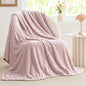 BEDELITE Fleece Throw Blanket for Couch & Bed - 3D Jacquard Decorative Lotus Pink Blanket, Super Soft and Cozy Warm Fuzzy Blanket All Seasons Suitable, 50x60Inches