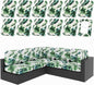 hyha 12Pcs Patio Cushion Covers, Stretch Outdoor Couch Cushion Covers, Washable Outdoor Chair/Sofa Slipcovers for Patio Furniture Cushions Protector with Elastic Bottom(Monstera Deliciosa,Cover Only)