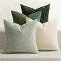 MIULEE Pack of 4 Couch Throw Pillow Covers 18x18 Inch Neutral Green Soft Decorative Chenille Pillow Covers Farmhouse Accent Cushion Covers for Boho Spring Home Decor Sofa Bedroom Living Room
