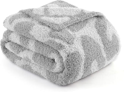 Bedsure Leopard Throw Blanket for Couch, Knit Fall Blanket - Super Soft, Cozy & Warm, GentleSoft, Breathable & Lightweight for Bed & Sofa, Grey, 50x60 Inches