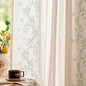 jinchan Evelyn Embroidered Linen Curtains for Living Room Farmhouse Floral Curtains for Bedroom Semi Sheer Light Filtering Window Drapes Rod Pocket Back Tab 2 Panels W50 x L96 Sage Green
