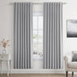Guken Grey 100% Blackout Curtains 72 Inch Length 2 Panels Set for Living Room Bedroom Back Tab Thermal Insulated Black Out Linen Drapes Room Darkening Window Curtains 72 Inches Long