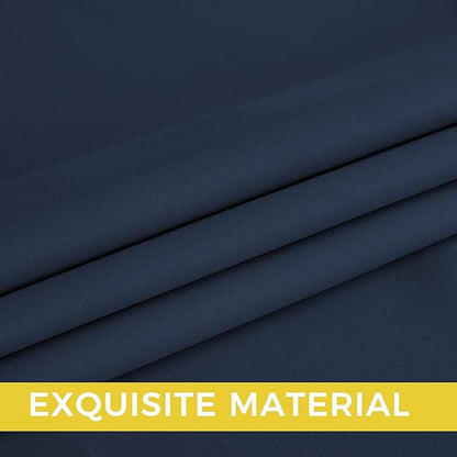 NICETOWN Room Darkening Draperies Curtains Panels, 2 Panels Navy Blue W52 x L84
