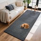 FinRèc 2x6 Washable Runner Rugs for Kitchen Hallway Bedroom, Low Pile Thin Rug Solid Color, Non-Slip Carpet Indoor for Home Decor (Grey)