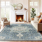 AMADA HOMEFURNISHING 5x7 Area Rugs, Washable Living Room Rug Low-Profile with Non-Slip Backing & Durable Edge Binding, Vintage 5x7 Rugs for Living Room, Bedroom, Dining Room