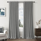Guken Dark Grey 100% Blackout Linen Curtains 90 Inch Length 2 Panels Set for Living Room Back Tab Thermal Insulated Black Out Drapes Room Darkening Farmhouse Style for Bedroom Window Curtains