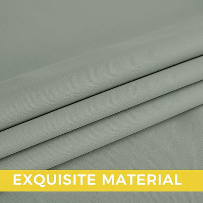 NICETOWN Room Darkening Draperies Curtains Panels, 2 Panels Sage Green W52 x L84