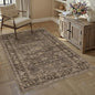 3x4 Washable Area Rug for Entryway Vintage Brown Non Slip Low Pile Carpet Traditional Retro Soft Throw Rug for Entrance Bathroom Door Mat Indoor Dorm Dining Room