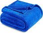 Exclusivo Mezcla Fleece Blanket King Size for Bed, Super Soft and Warm, All Season, Cozy, Plush, Lightweight, 90x104 Inches, Cobalt Blue