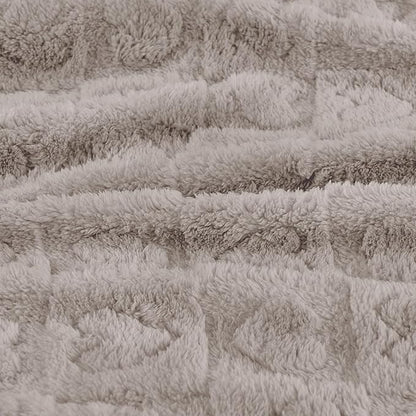 Yurhap Fleece Baby Blanket Heart Checkered, Ultra Soft Cozy Baby Blankets for Boys Girls, Fluffy Infant Toddler Newborn Receiving Gifts for Crib Stroller 30"x40" (Oxford Tan)
