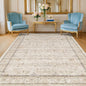 Farmhouse 6x8 Area Rug for Living Room, Beige Cream Large Rug for Bedroom, Dining Room & Home Office, Soft Modern Carpet for Neutral Home Decor, Non-Slip Washable Floor Rug for High-Traffic Areas
