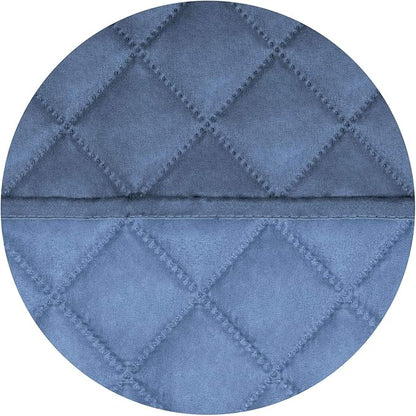 PureFit Reversible Quilted Sofa Cover, Water Resistant Slipcover Furniture Protector, Washable Couch Cover with Non Slip and Elastic Straps for Kids, Dogs (Oversized Loveseat, Dark Blue/Light Blue)