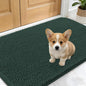OLANLY Dog Door Mat for Muddy Paws 30x17, Absorbs Moisture and Dirt, Absorbent Non-Slip Washable Doormat, Quick Dry Chenille Mud Mat, Entry Indoor Entryway Carpet for Inside Floor, Blackish Green