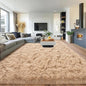 Pionblank 8x10 Rug for Living Room, Fuzzy Plush Large Area Rug, Fluffy Modern Shag Non Slip Soft Furry Carpet for Bedroom Kids Room Nursery Teens Dorm Home Decor, Camel