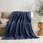 KMUSET Fleece Blanket Navy Queen Size Lightweight Cozy Plush Microfiber Solid Bed Blanket Factory Shop