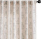 jinchan Linen Floral Curtains for Living Room 63 Inch Length Gray Flower Cottage Core Farmhouse Curtains Rod Pocket Back Tab Boho Semi Sheer Window Drapes Bedroom Set 2 Panels Grey on Beige