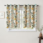 Topfinel 54 Inches Long Blackout Curtains for Cafe Kitchen Beige Vintage Grommet Room Darkening Luxury Floral Lemon Hummingbird Patterned Waverly Colorful Drapes for Living Room Bedroom