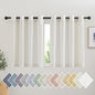 NICETOWN Natural Kitchen Curtains 36 inch Length, Grommet Small Curtains & Drapes Semi Sheer Privacy with Light Filtering Window Drapes for Cafe/Kids Room, W52 x L36, 2 Panels