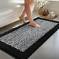 60x24 Long Bathroom Rugs Washable Non Slip, Black Bath Mat for Bathroom Floor Tub, Soft Absorbent Quick Dry Mats for Shower,Bathtub,Home Decor