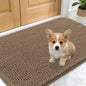 OLANLY Dog Door Mat for Muddy Paws 30x17, Absorbs Moisture and Dirt, Absorbent Non-Slip Washable Doormat, Quick Dry Chenille Mud Mat for Dogs, Entry Indoor Entryway Carpet for Inside Floor, Tan
