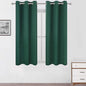 LEMOMO Dark Green Bedroom Blackout Curtains/38 x 63 Inch Long/Set of 2 Curtain Panels/Thermal Insulated Room Darkening Curtains for Bedroom