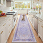 RELEANY Area Rugs 2'x10' Runner Rug Non Slip Washable for Kitchen Hallway Bedroom Beside Laundry Room Bathroom Rug, Floor Carpet, Light Purple Brown