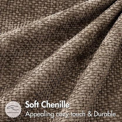 MIULEE Pack of 2 Couch Throw Pillow Covers 20x20 Inch Brown Boho Accent Decorative Pillow Covers Soft Chenille Farmhouse Cushion Covers for Home Decor Bed Sofa Living Room