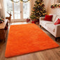 Shag Area Rugs for Bedroom Living Room,Orange 4X6 Ultra Soft Fluffy Area Rugs for Dorm, Indoor Carpet Nursery Rugs for Kids Room Home Halloween Decor