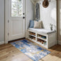 Washable Area Rugs 2'x5' Non-Slip Modern Abstract Soft for Living Room Entryway Bedroom Nursery, Print Pattern, Grey Blue Gold/Golden