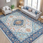 Lofus 8x10 Area Rugs for Living Room, Washable Area Rug, Rugs for Bedroom, Kitchen, Vintage Boho Carpet, Soft Non-Slip, Low Pile Large Area Rug for Office Dining Room, Floral Blue