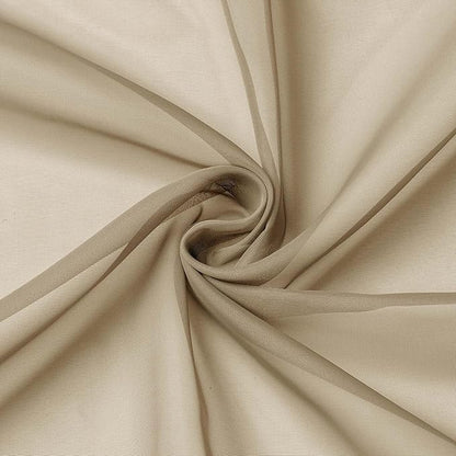 Extra Long Sheer Taupe Curtains for Bedroom Living Room 120 Inches Long 2 Panels Set, Solid Soft Light Filtering Rod Pocket Sheer Window Curtains, Taupe, Each 42" Wx120 L Inch
