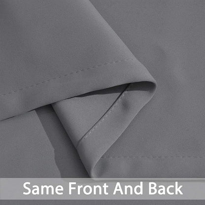 Yakamok Blackout Curtains Room Darkening Thermal Insulated Window Panels,Solid Grommet Top Drapes for Bedroom/Living Room(70Wx84L, Grey, 2 Panels)